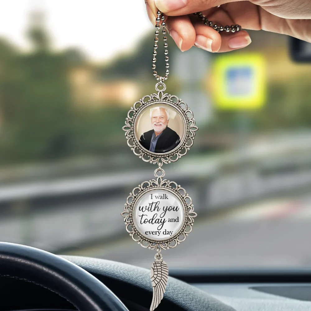 Custom Photo Graduation Walking Beside You Memorial - Personalised Photo Pendant Charm - Image 3