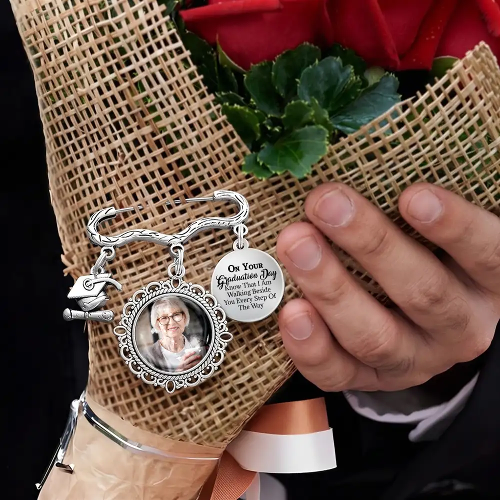 Custom Photo Graduation Walking Beside You Memorial - Personalized Graduation Tassel Pin - Image 6