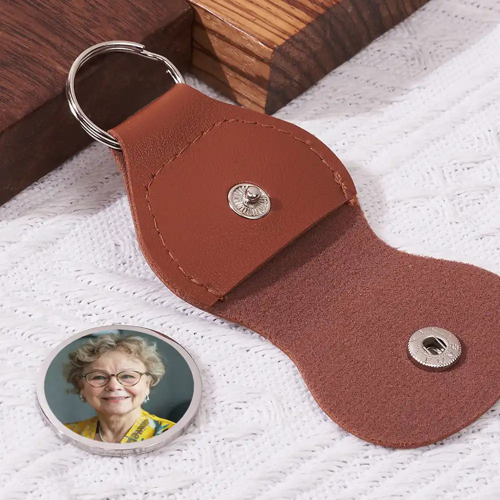 Custom Photo Graduation Walking Beside You Memorial - Personalized Leather Pocket Hug - Image 2