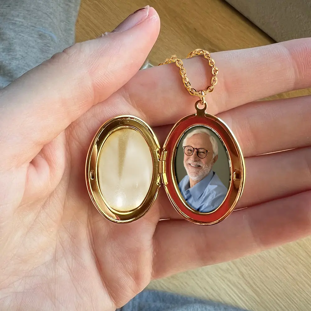 Custom Photo Graduation Walking Beside You Memorial - Personalized Locket Necklace - Image 4
