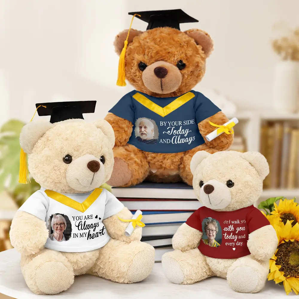 Custom Photo Graduation Walking Beside You Memorial - Personalized Teddy Bear - Image 2