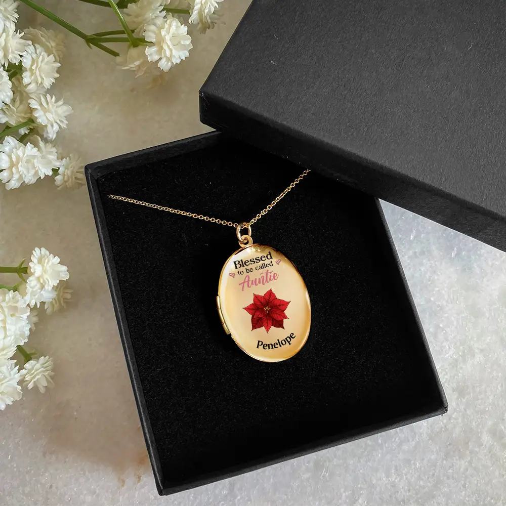 Custom Photo Grandkid Blessed To Be Called Grandma - Personalized Locket Necklace - Image 5