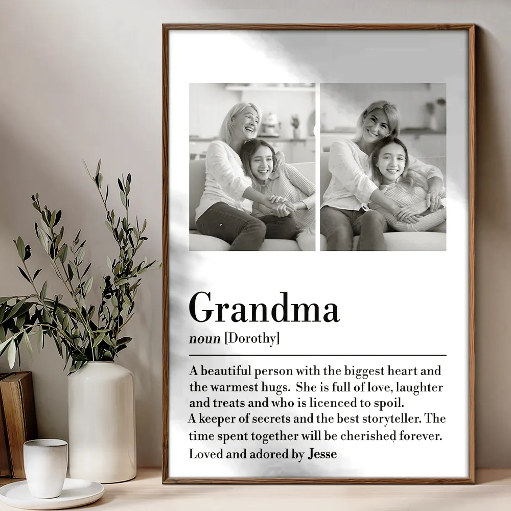 Custom Photo Grandma A Person With Warmest Heart - Personalized Poster - Image 4
