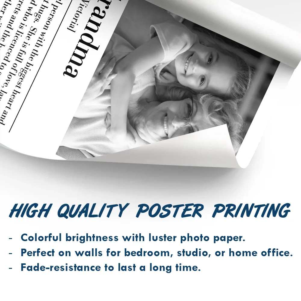Custom Photo Grandma A Person With Warmest Heart - Personalized Poster - Image 5