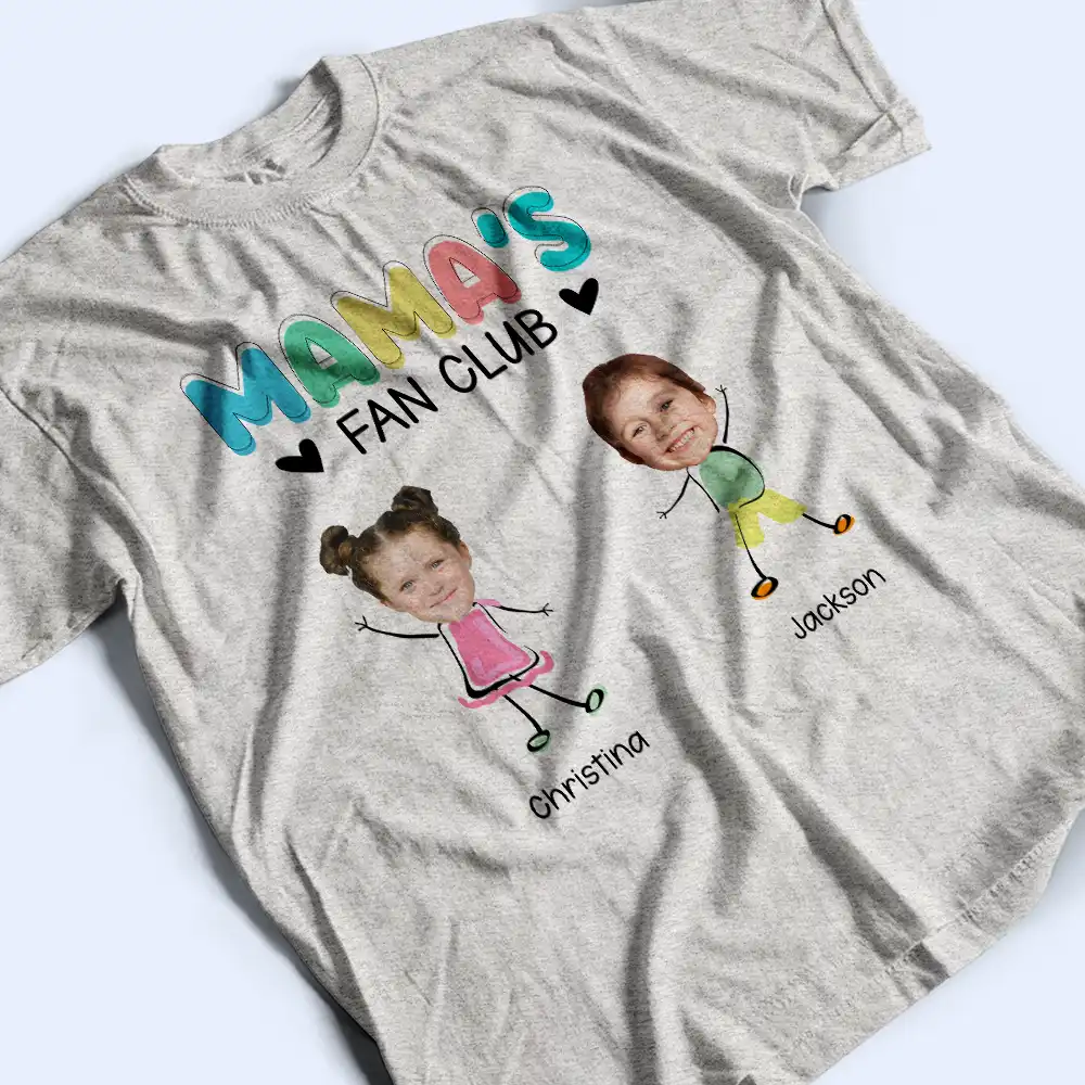 Custom Photo Grandpa's Fan Club - Personalized T Shirt - Image 4