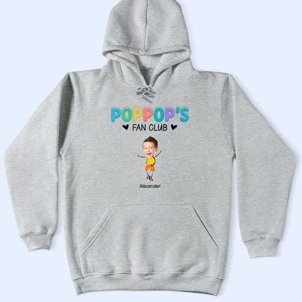 Custom Photo Grandpa's Fan Club - Personalized T Shirt - Image 5