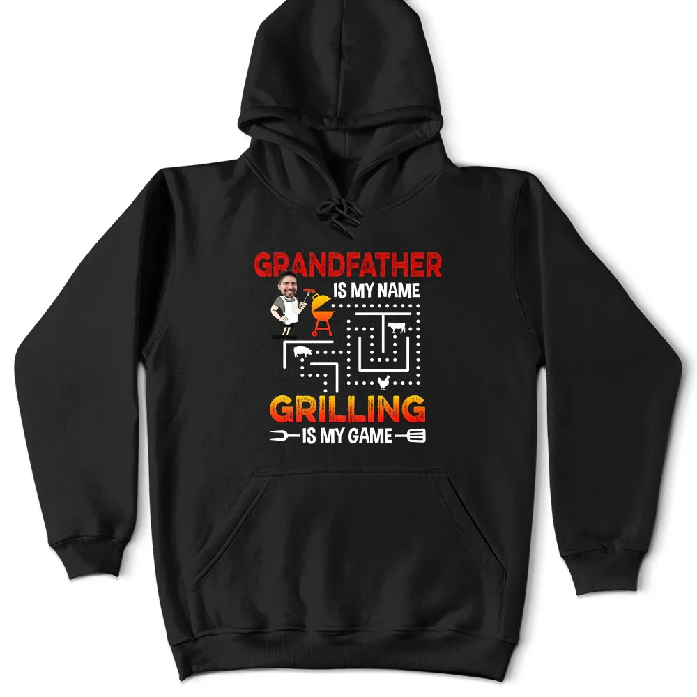 Custom Photo Grilling Is My Game - Personalized T Shirt - Image 5