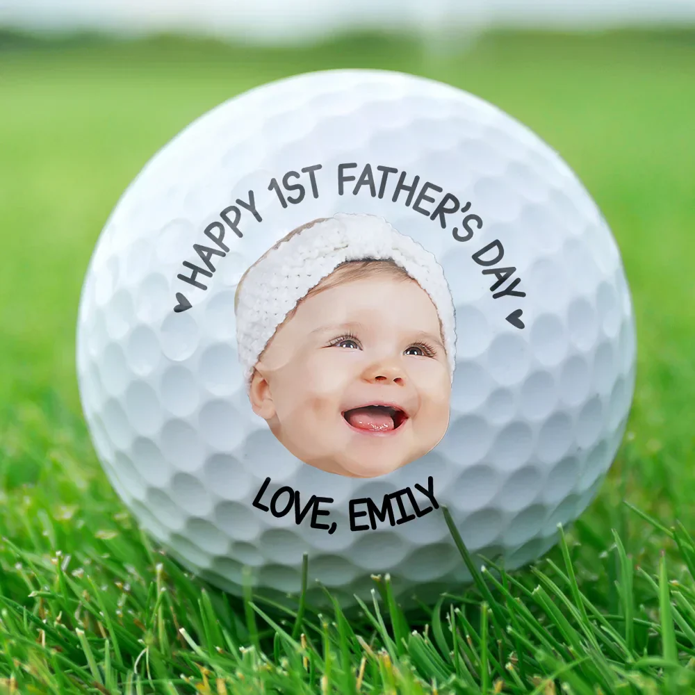 Custom Photo Happy Father's Day - Personalized Golf Ball - Image 3