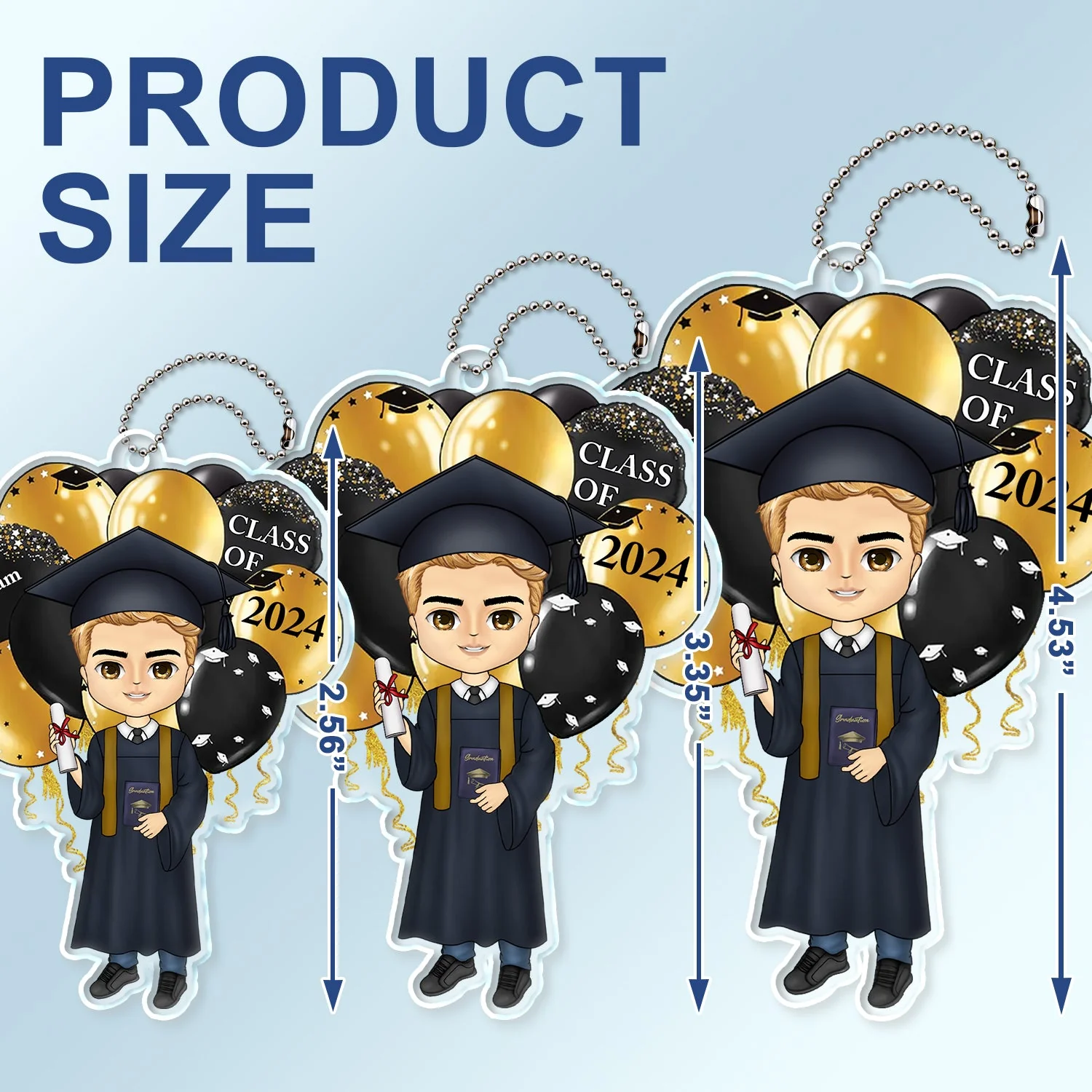 Custom Photo Happy Graduation - Gift For Friends, Children - Personalized Acrylic Car Hanger - Image 5