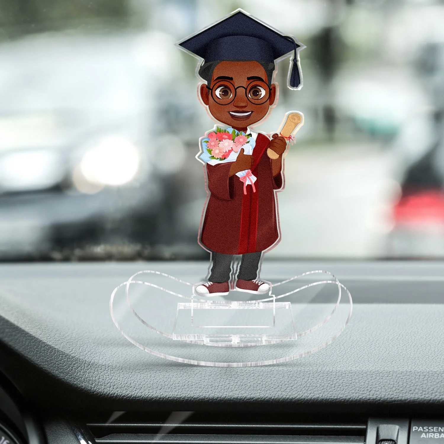 Custom Photo Happy Graduation Kids - Gift For Children, Grandkids - Personalized Acrylic Shaking Stand - Image 5