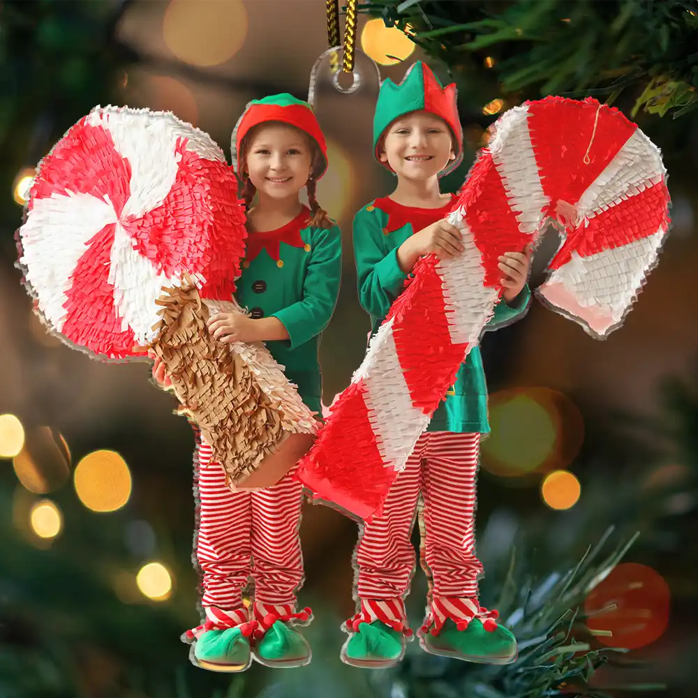 Custom Photo Happy Kids - Personalized Cutout Acrylic Ornament - Image 4