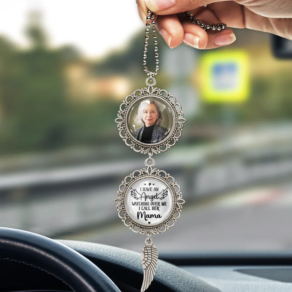 Custom Photo Have An Angel Watching Over Me - Personalized Photo Pendant Charm - Image 3