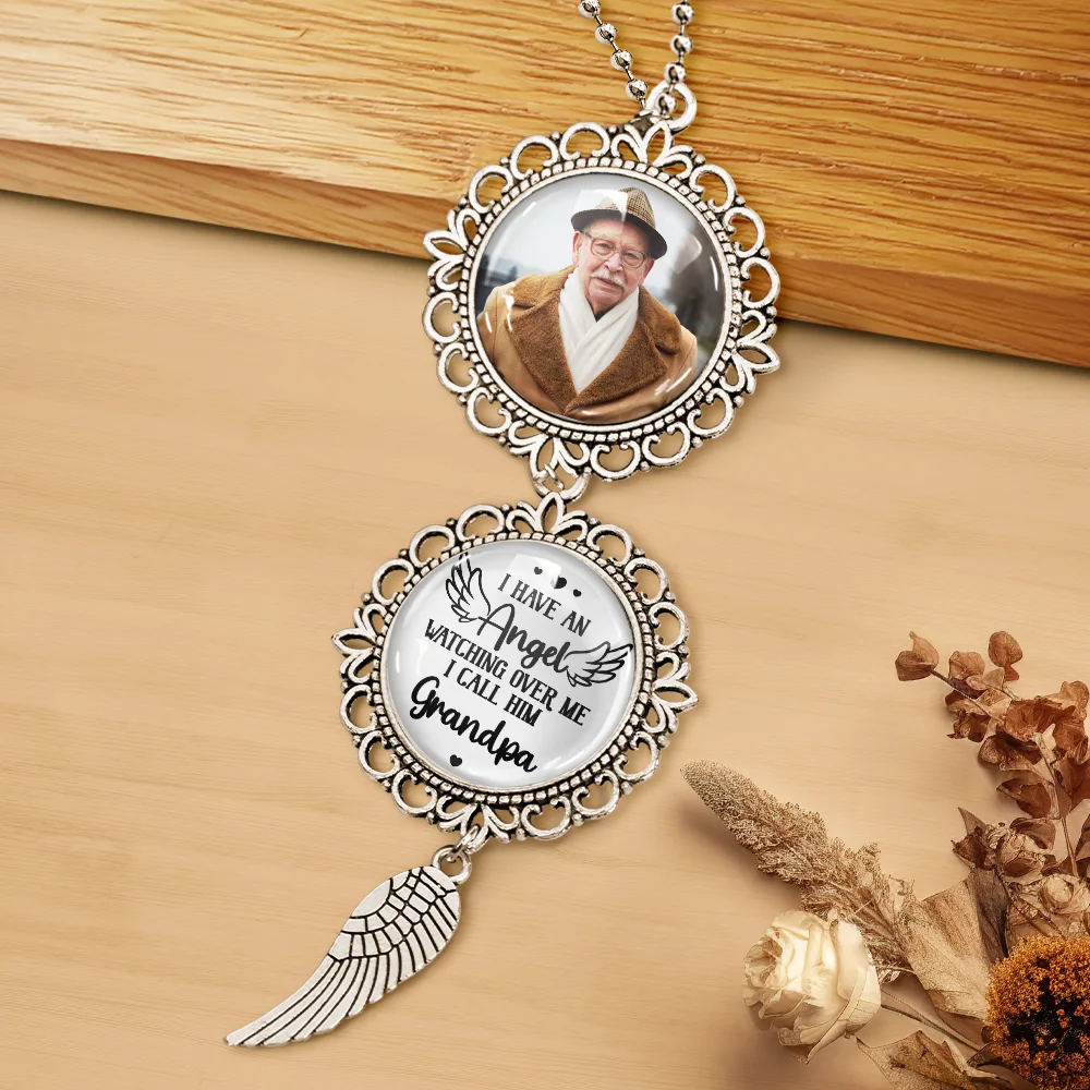 Custom Photo Have An Angel Watching Over Me - Personalized Photo Pendant Charm - Image 4