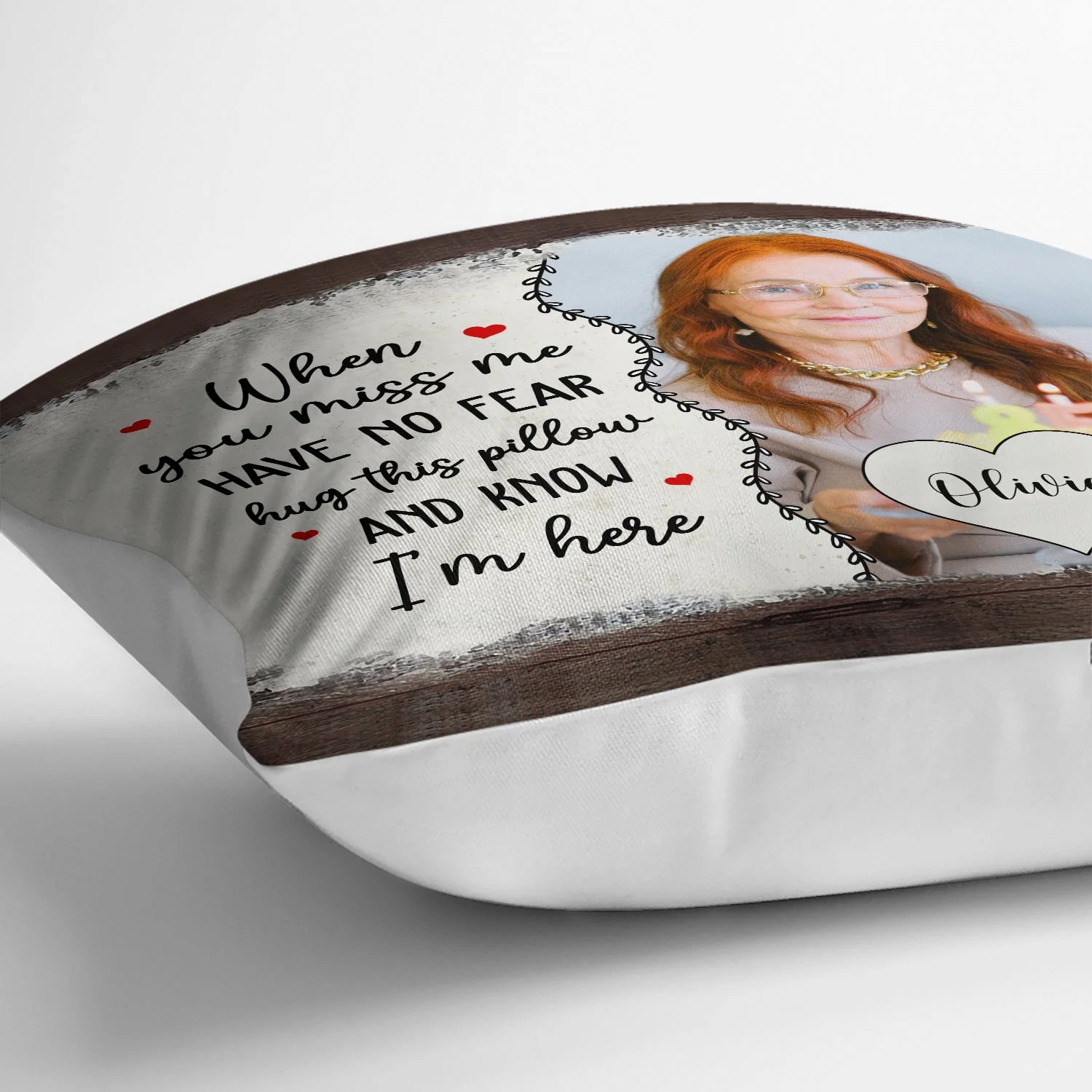 Custom Photo Have No Fear Hug This Pillow - Memorial Gift - Personalized Pillow - Image 3