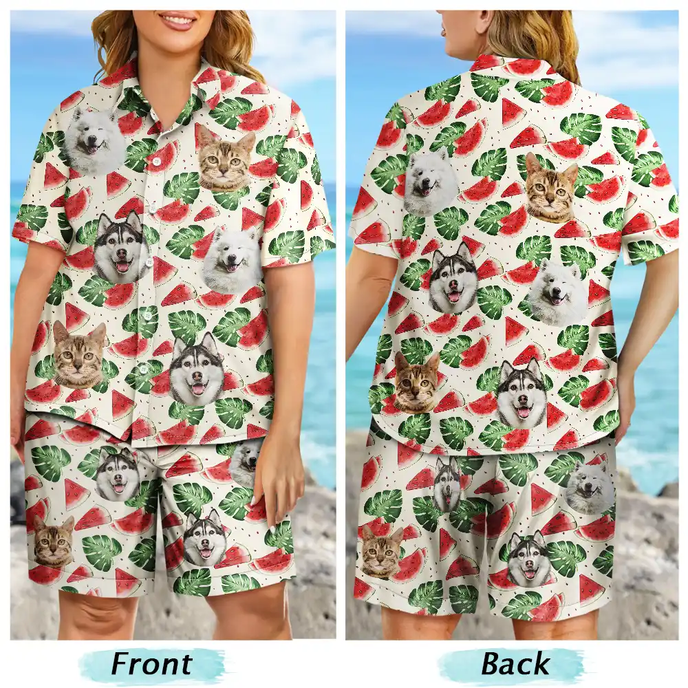 Custom Photo Hawaii Best Dad Ever - Personalized Hawaii Set Shirt And Shorts - Image 6