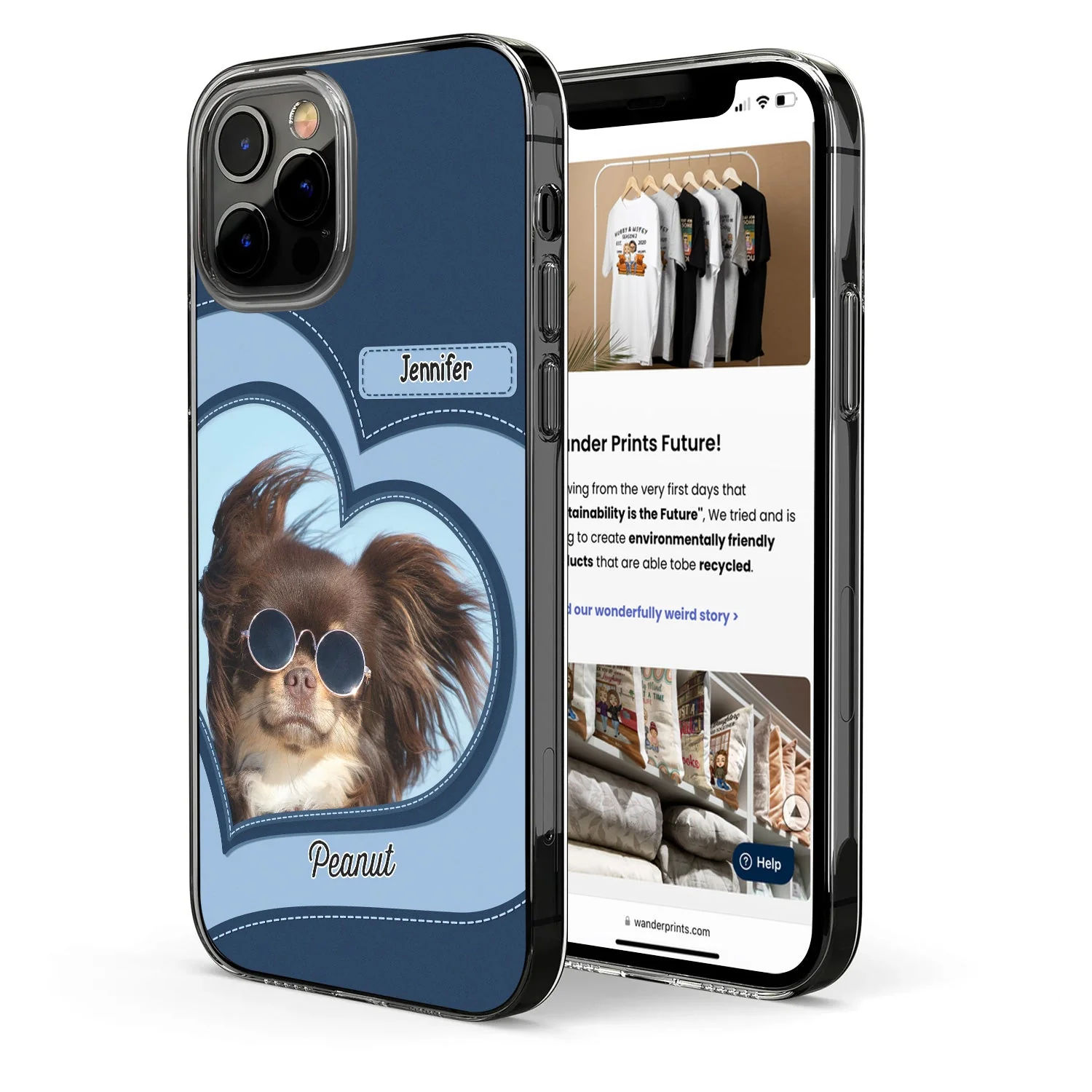 Custom Photo Heart Dog Cat - Gift For Pet Lovers - Personalized Clear Phone Case - Image 2