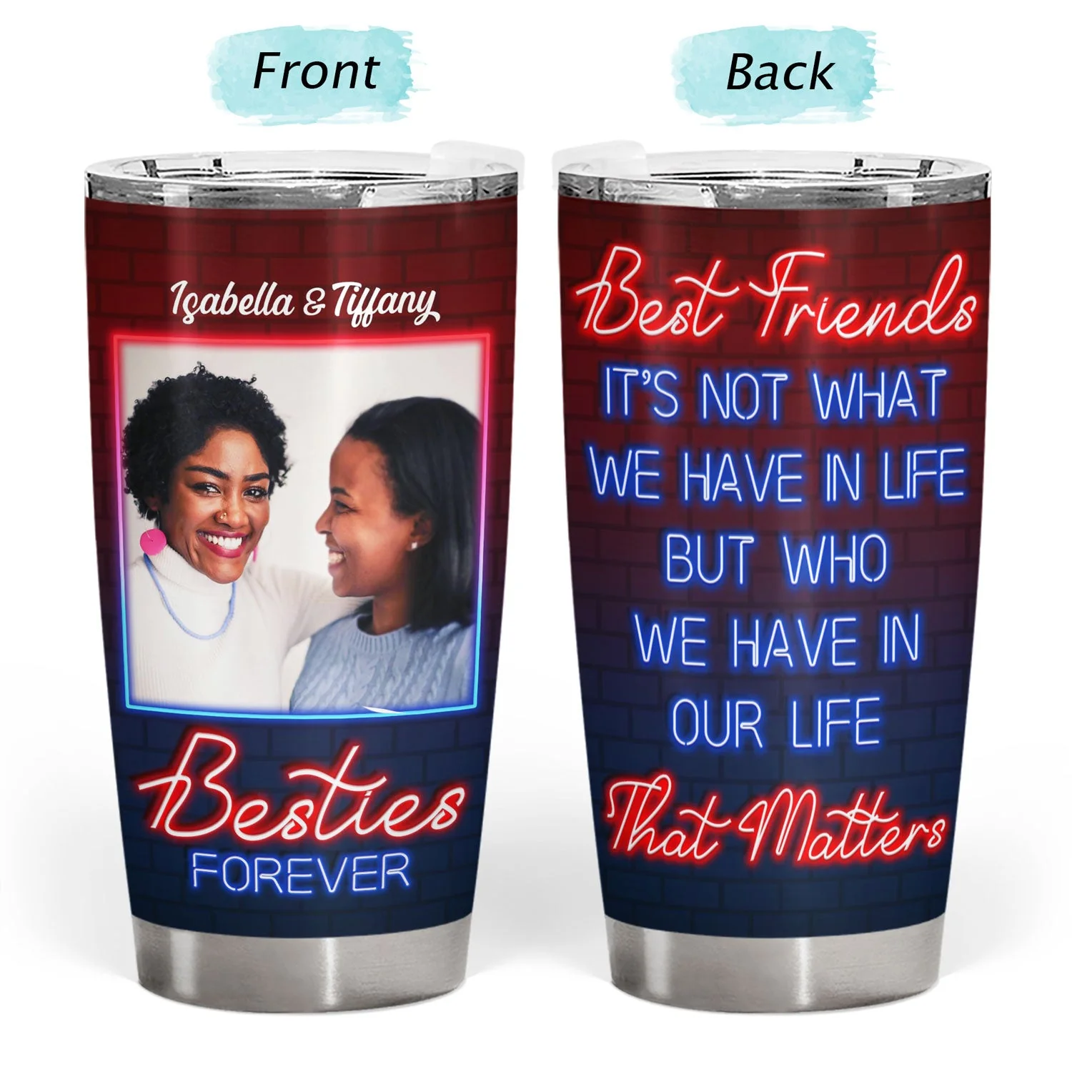 Custom Photo Here's To Another Year Of Bonding Over Alcohol Best Friends - Bestie BFF Gift - Personalized Custom Tumbler - Image 3