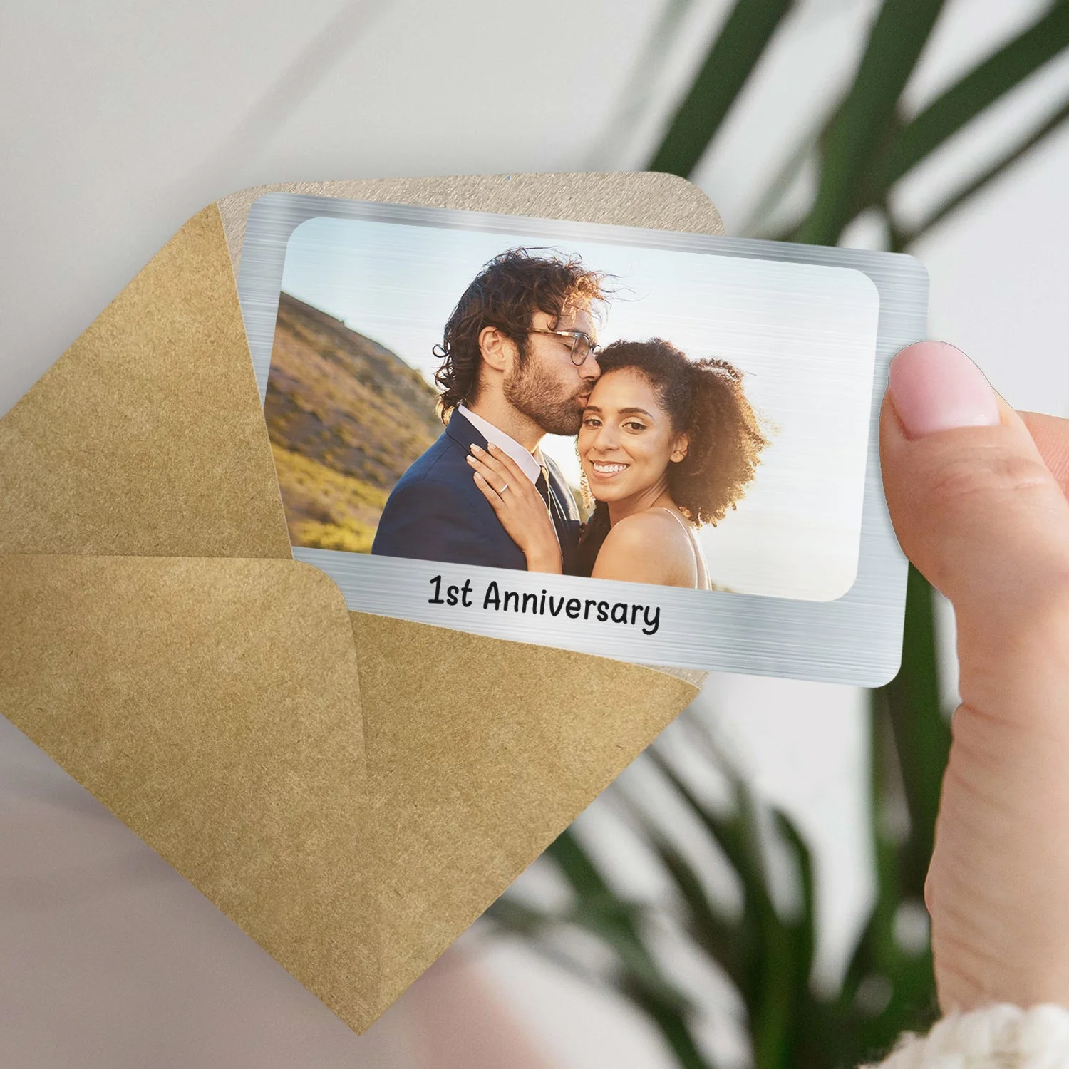 Custom Photo Horizontal - Gift For Dad, Mom, Family, Siblings, Friends, Couples - Personalized Aluminum Wallet Card - Image 4