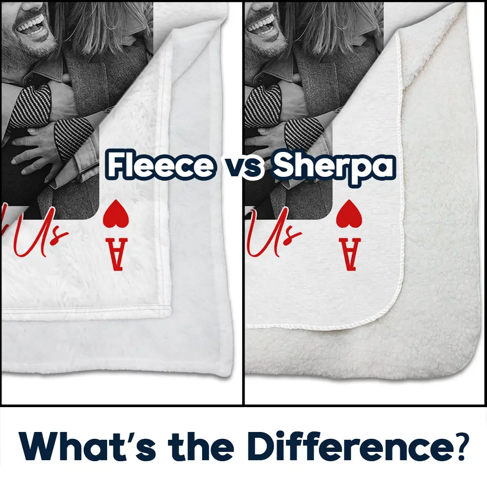 Custom Photo How Lucky Are We Playing Card - Personalized Fleece Blanket, Sherpa Blanket - Image 4
