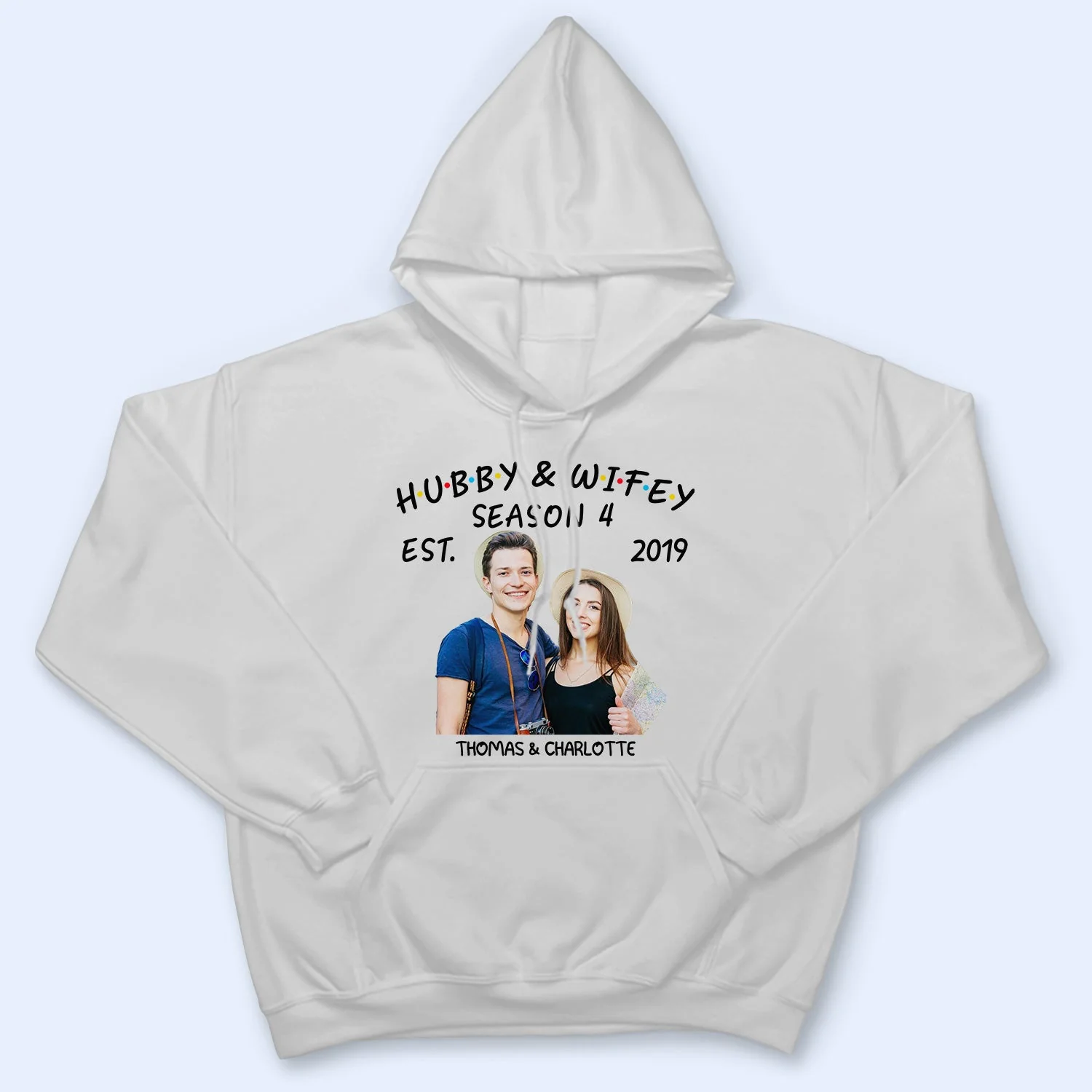 Custom Photo Hubby And Wifey Seasons - Birthday, Anniversary Gift For Spouse, Husband, Wife, Couple - Personalized T Shirt - Image 5