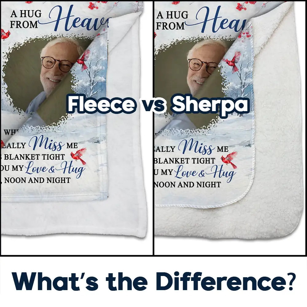 Custom Photo Hug This Blanket Tight - Personalized Fleece Blanket, Sherpa Blanket - Image 4