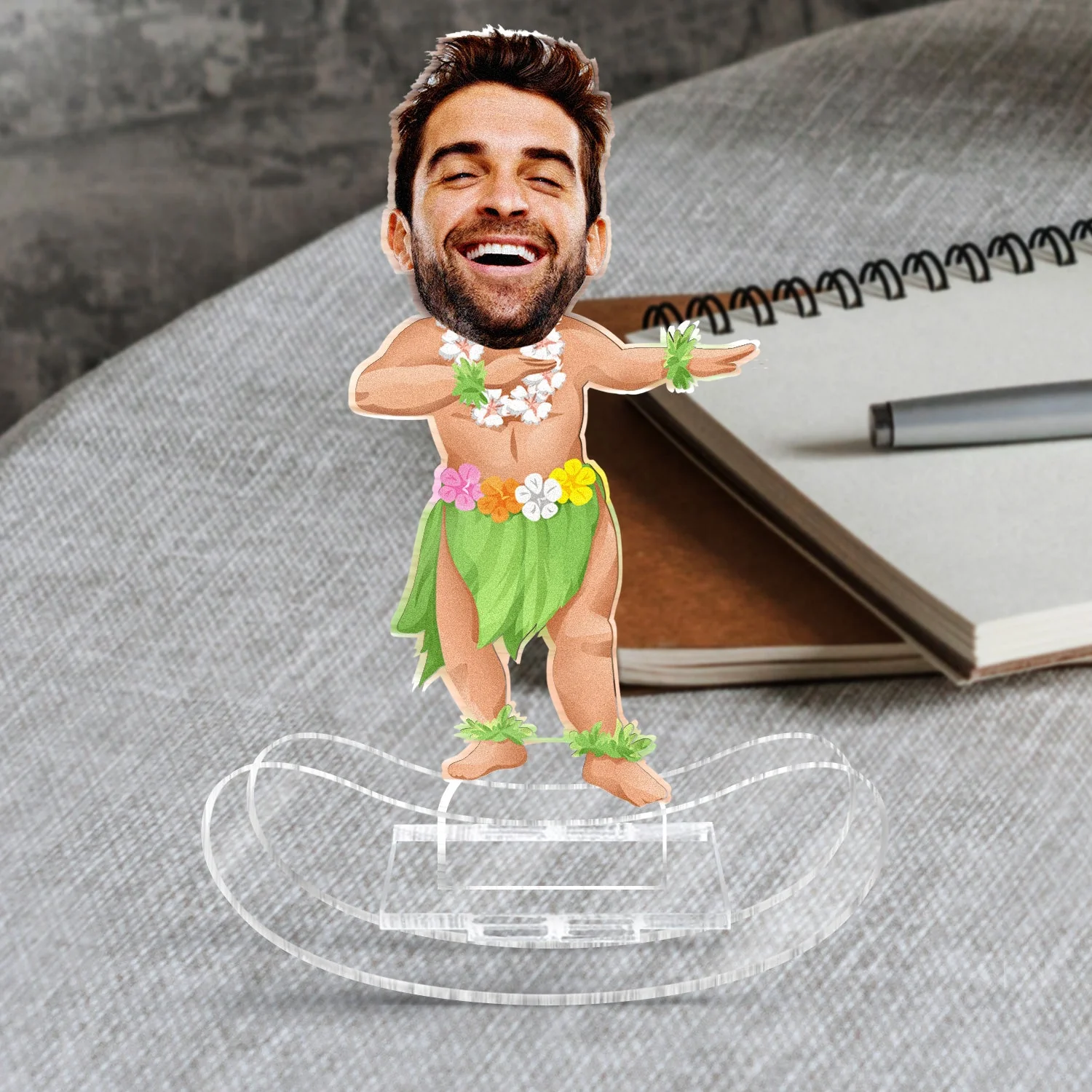 Custom Photo Hula Dancer - Gift For Women, Men, Kid - Personalized Acrylic Shaking Stand - Image 3