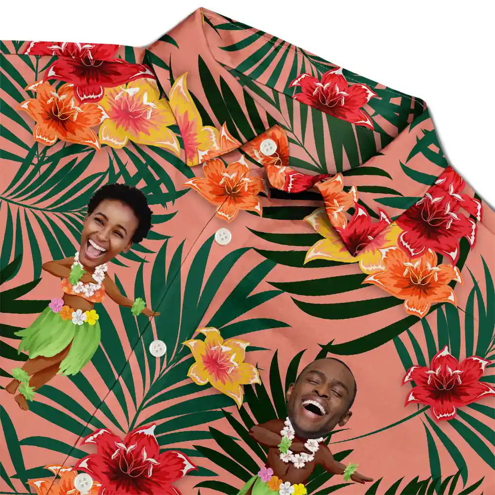 Custom Photo Hula Dancing - Personalized Hawaiian Shirt - Image 5