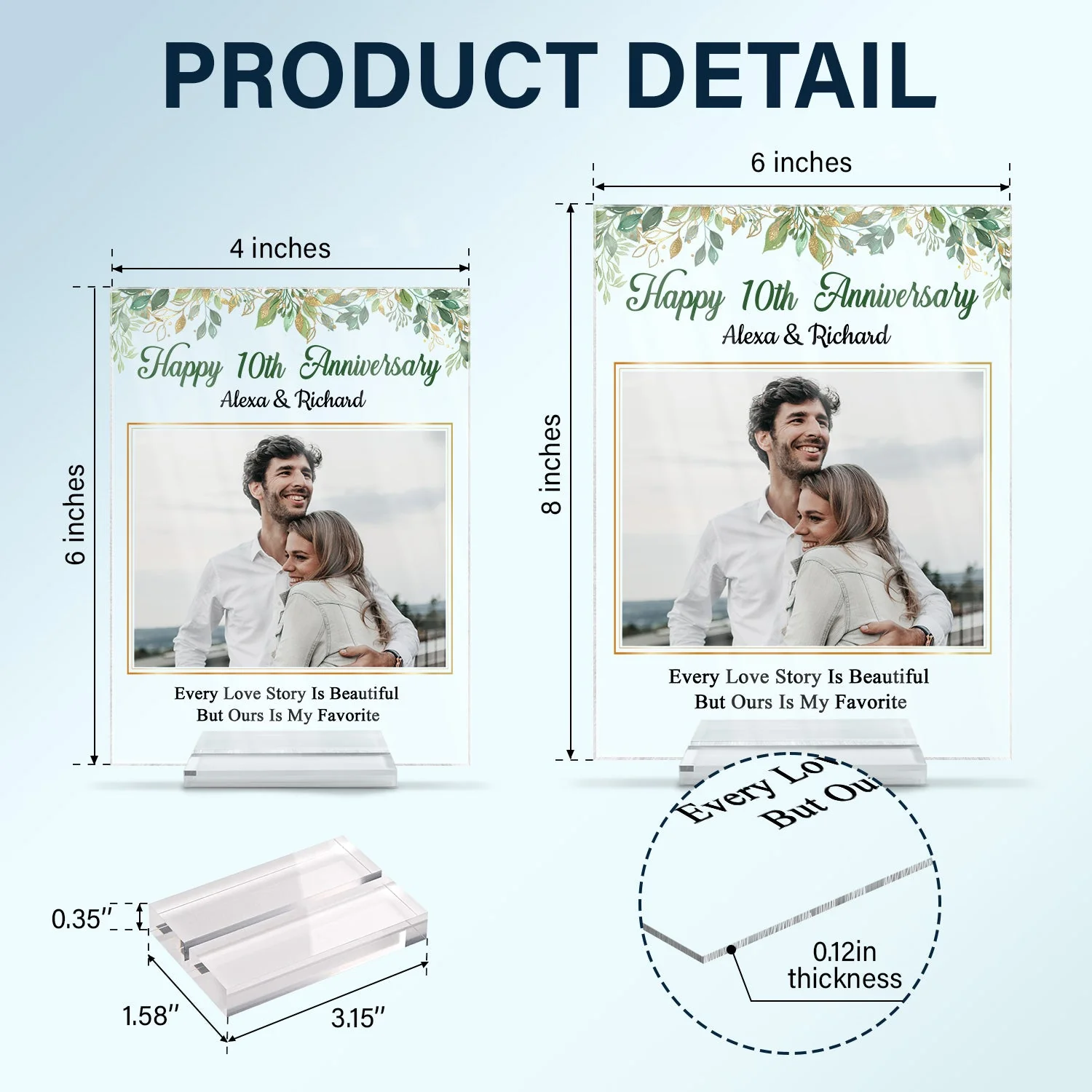 Custom Photo Husband Wife Annoy For The Rest Of My Life - Gift For Couple - Personalized Custom Vertical Rectangle Acrylic Plaque - Image 5
