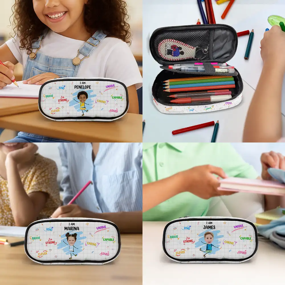 Custom Photo I Am Affirmations For Kids - Personalized Pencil Case - Image 7