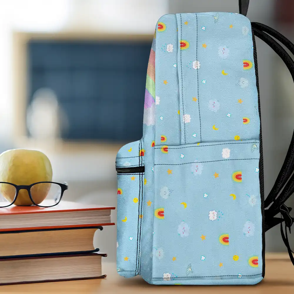 Custom Photo I Am Affirmations - Personalized Canvas Backpack - Image 4