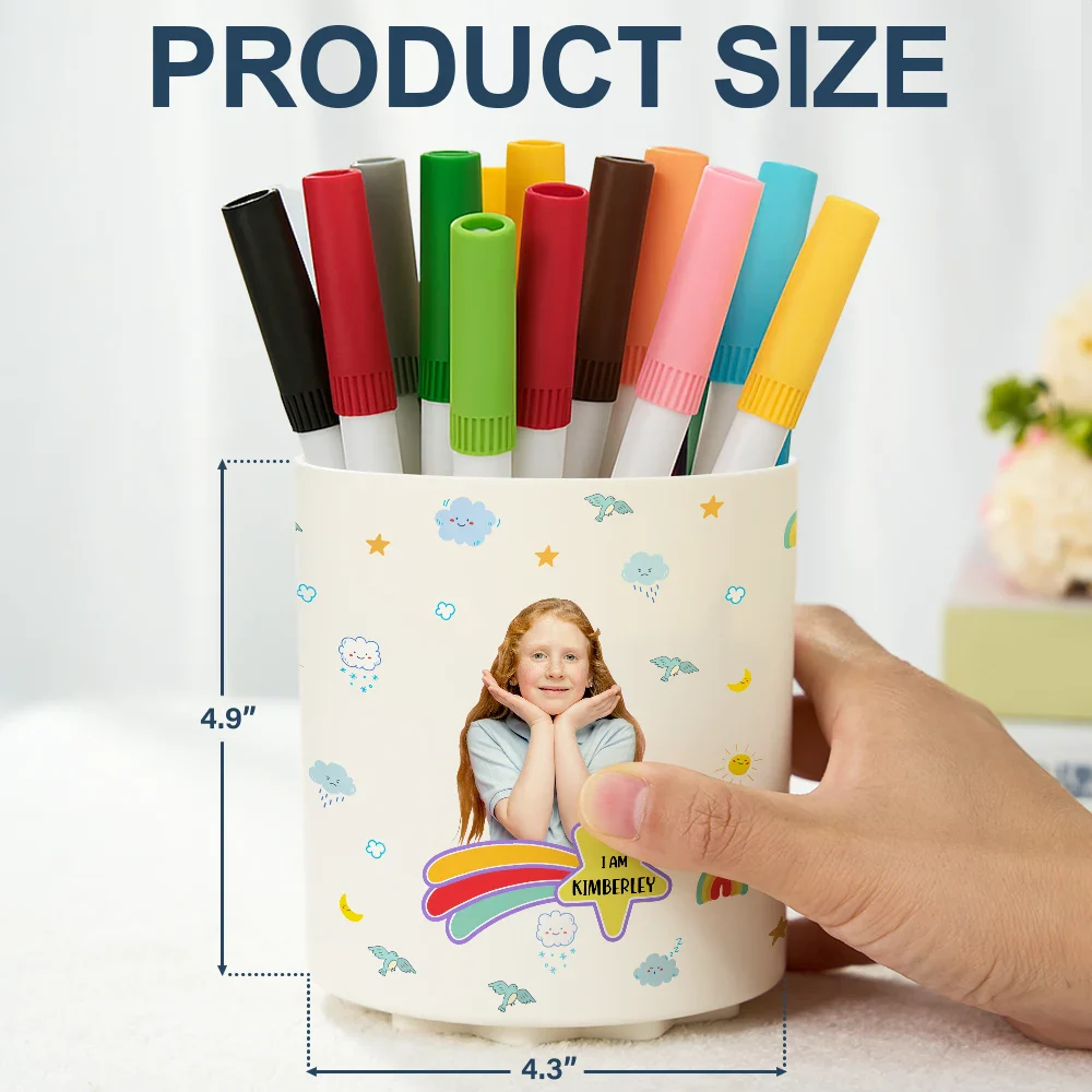 Custom Photo I Am Affirmations - Personalized Rotating Pen Holder - Image 5