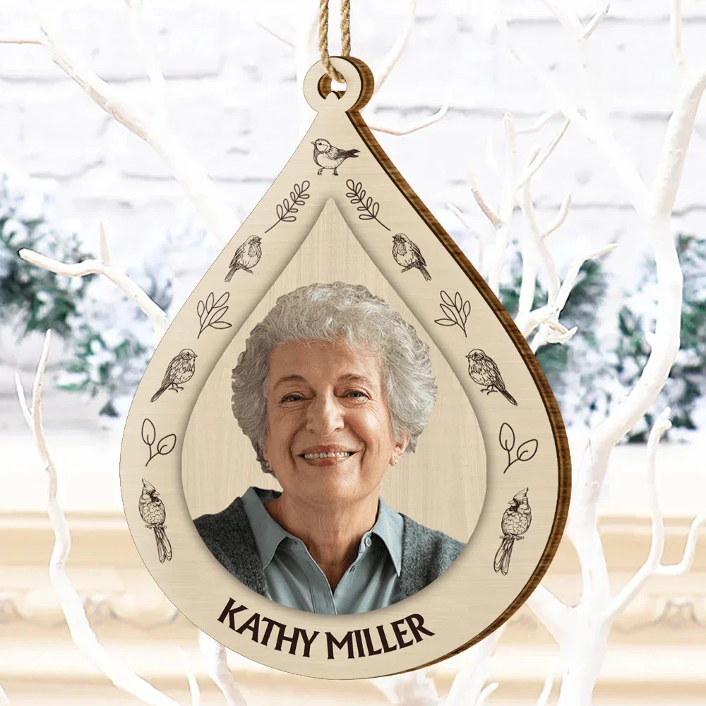 Custom Photo I Am Always With You Memorial Christmas - Personalized Custom Shaped Wooden Ornament - Image 5