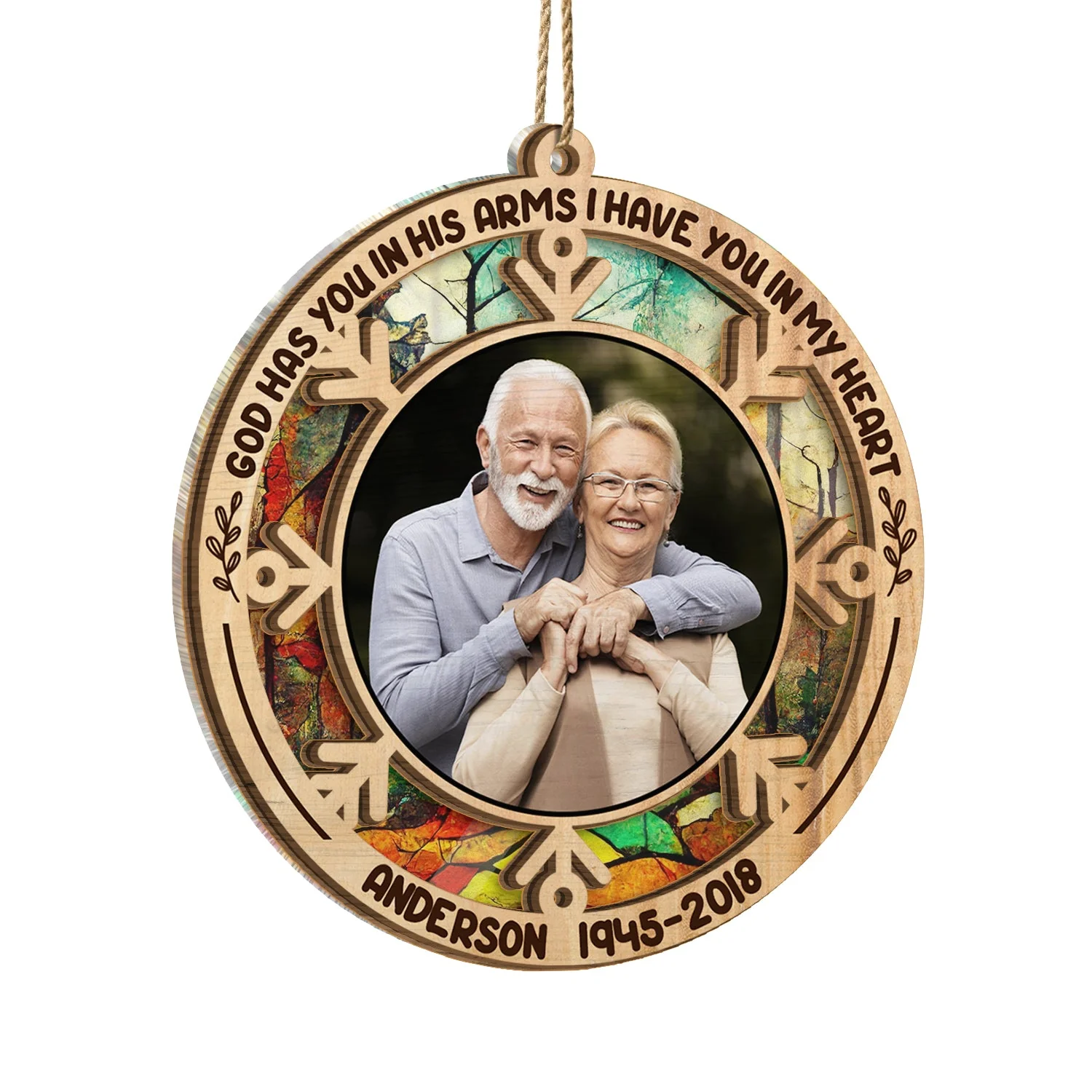 Custom Photo I Am Always With You - Memorial Gift - Personalized Suncatcher Ornament - Image 2