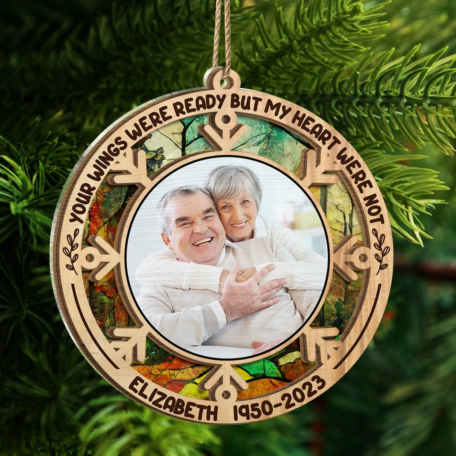 Custom Photo I Am Always With You - Memorial Gift - Personalized Suncatcher Ornament - Image 3
