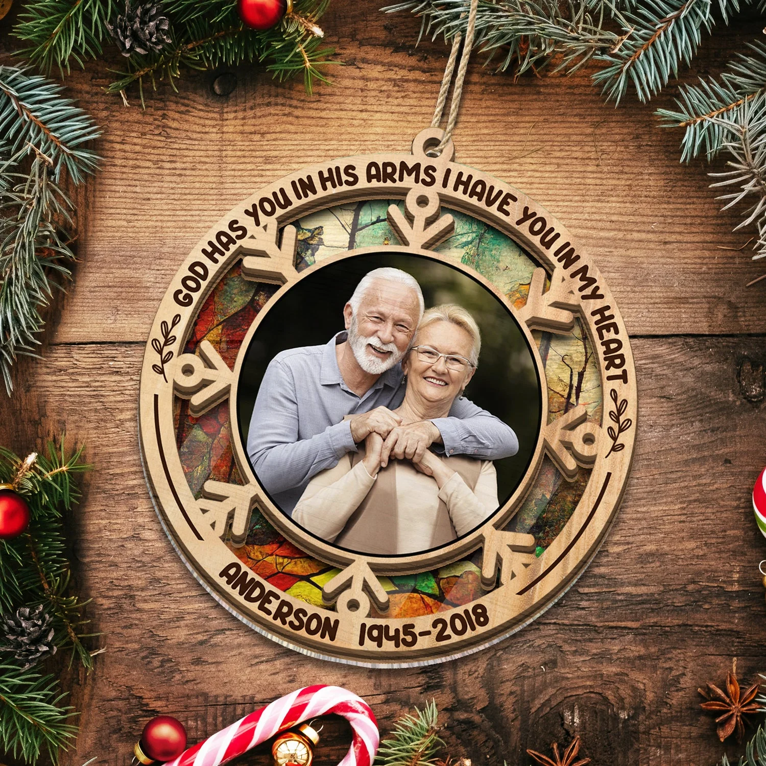 Custom Photo I Am Always With You - Memorial Gift - Personalized Suncatcher Ornament - Image 6
