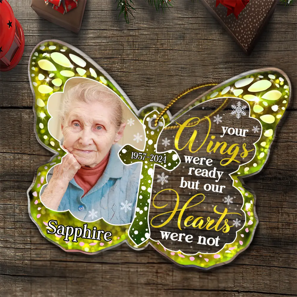 Custom Photo I Am Always With You Memorial - Personalized Custom Shaped Acrylic Ornament - Image 5