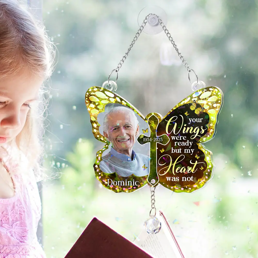 Custom Photo I Am Always With You Memorial - Personalized Rainbow Suncatcher With Crystal Ball Prism - Image 5