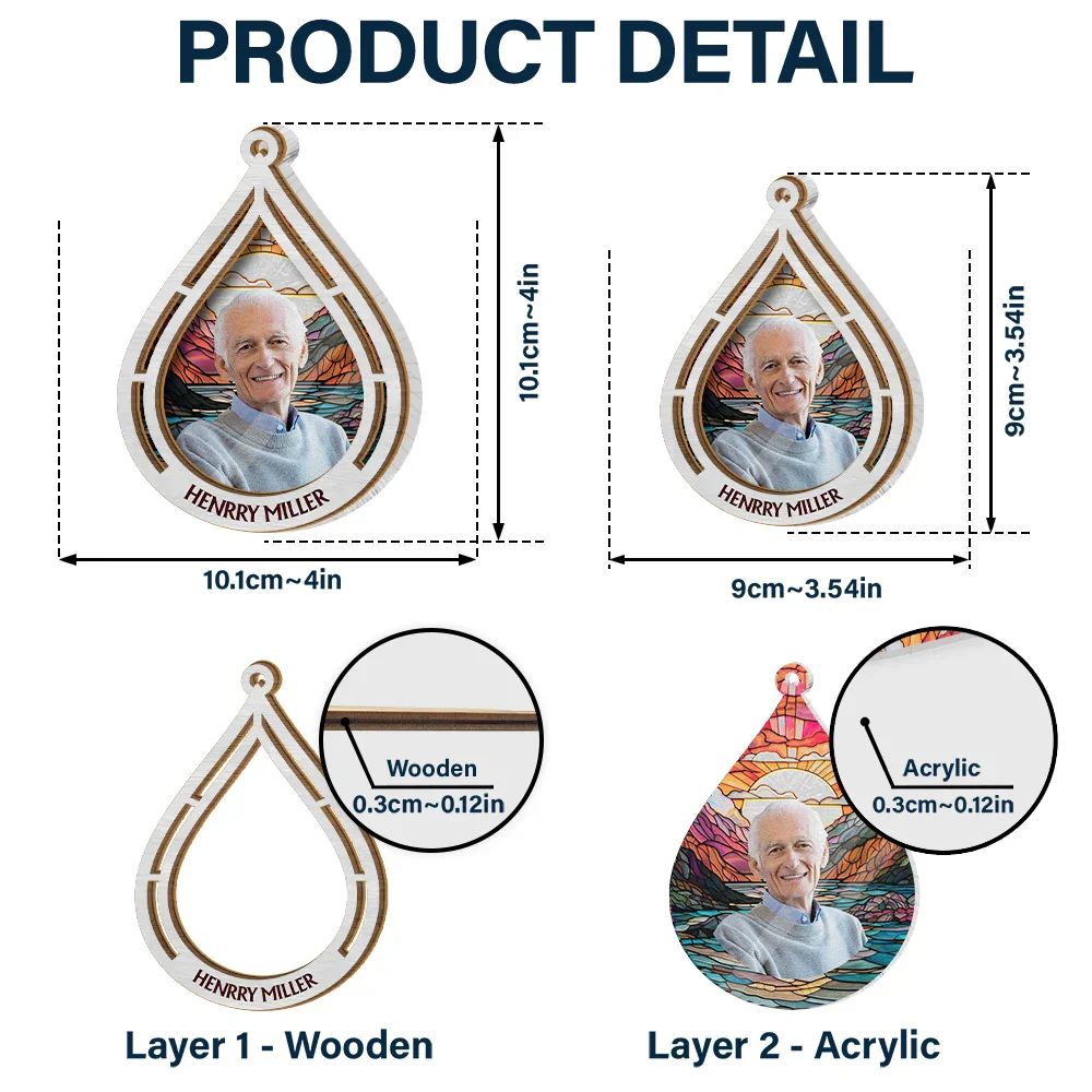 Custom Photo I Am Always With You - Personalized Suncatcher Ornament - Image 5
