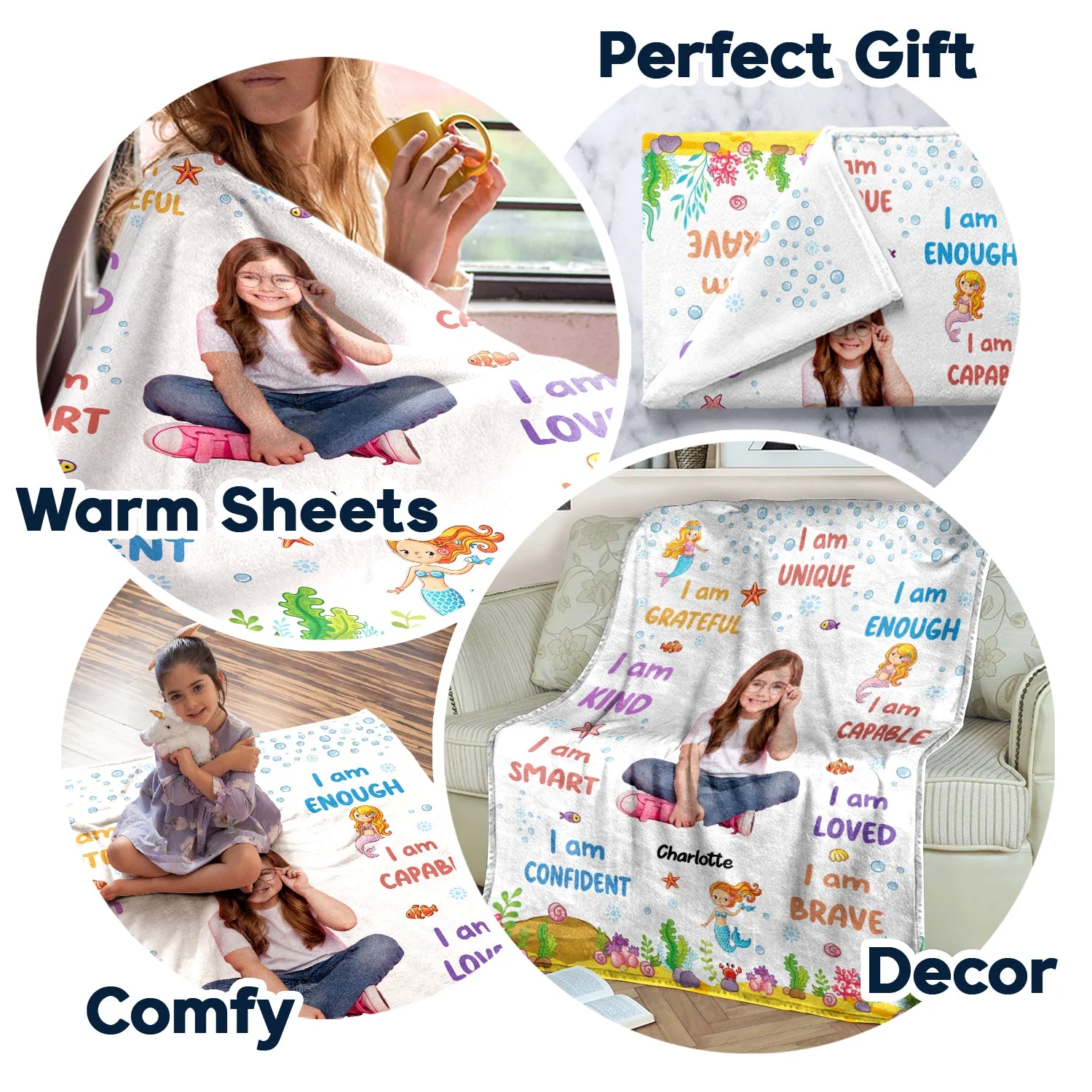 Custom Photo I Am Loved - Gift For Grandson, Granddaughter, Kids - Personalized Fleece Blanket, Sherpa Blanket - Image 8