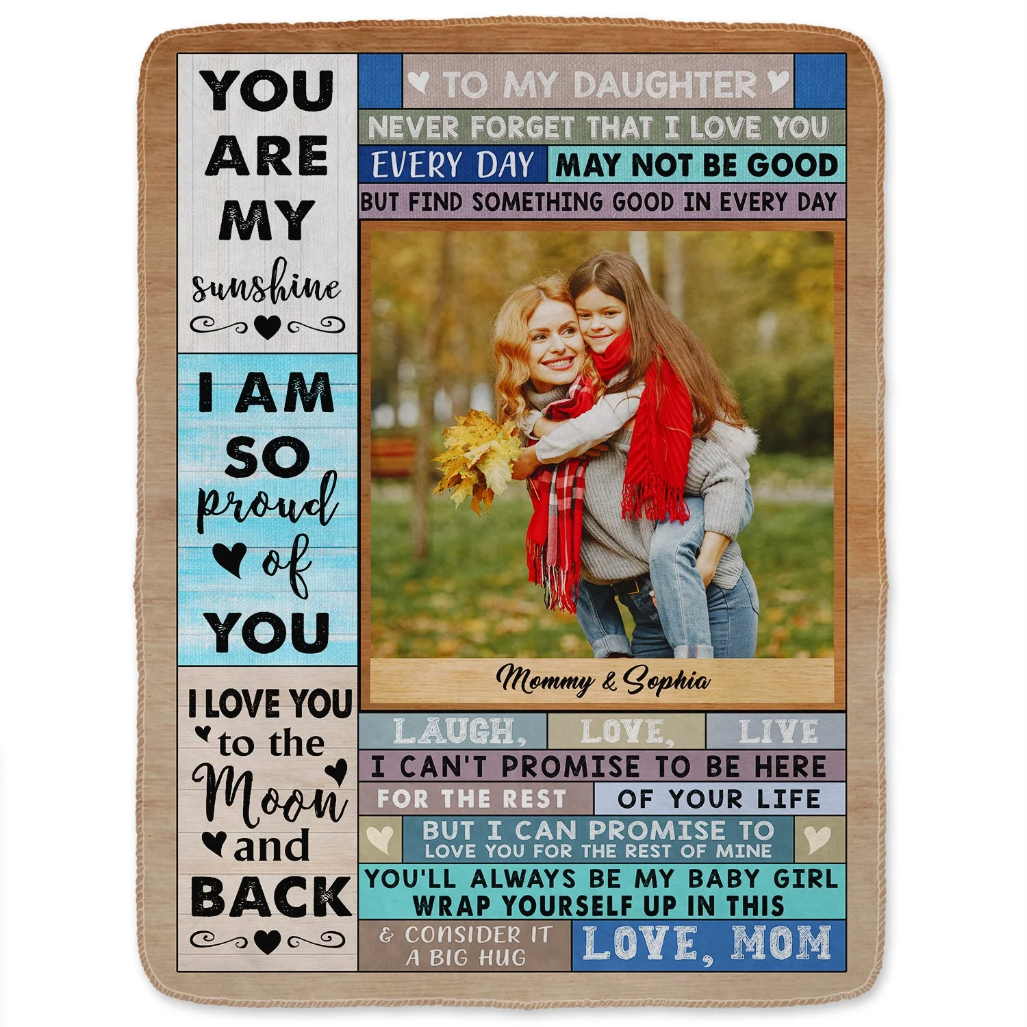 Custom Photo I Am So Proud Of You - Birthday, Loving Gift From Mom To Daughter - Personalized Fleece Blanket - Image 2