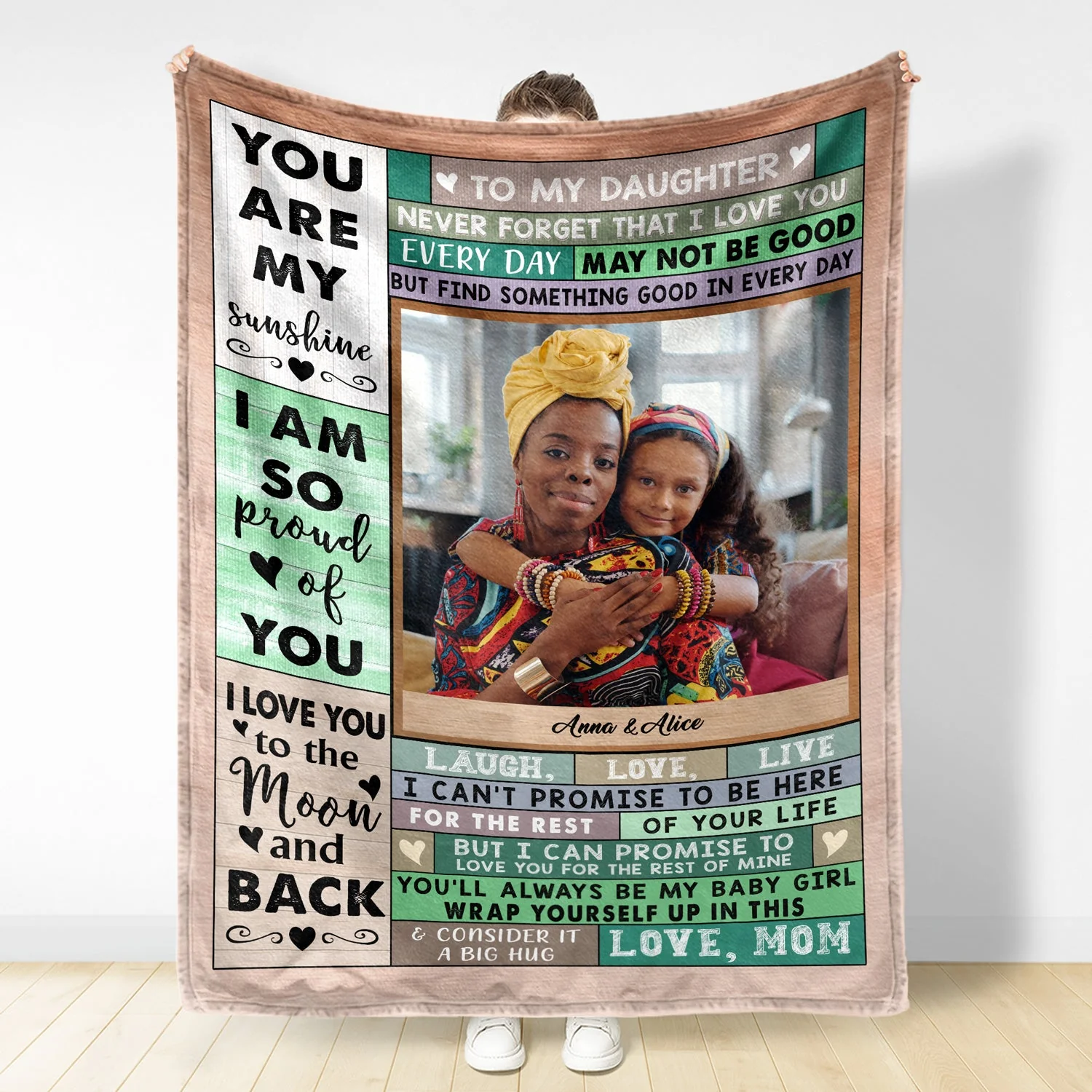Custom Photo I Am So Proud Of You - Birthday, Loving Gift From Mom To Daughter - Personalized Fleece Blanket - Image 3