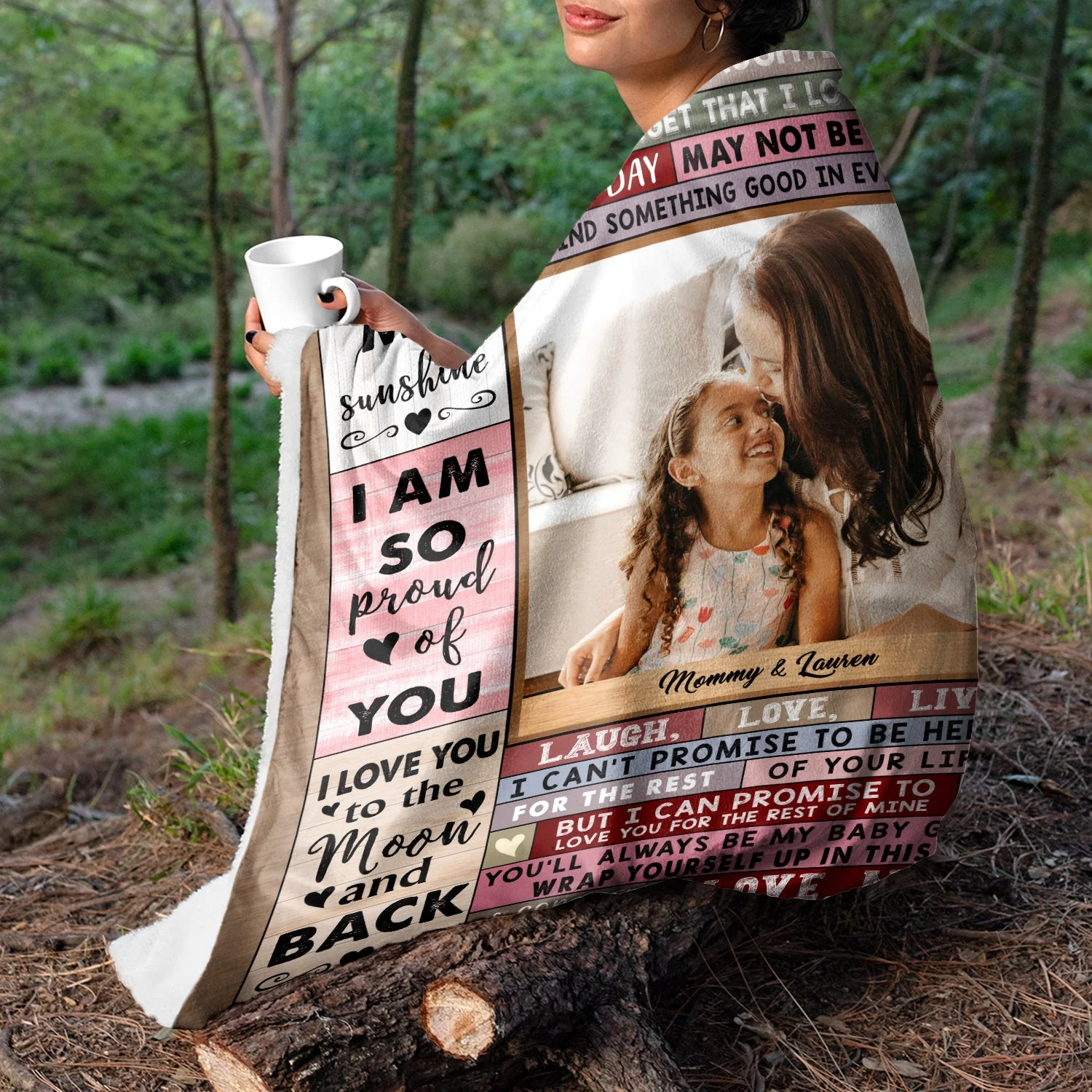 Custom Photo I Am So Proud Of You - Birthday, Loving Gift From Mom To Daughter - Personalized Fleece Blanket - Image 5