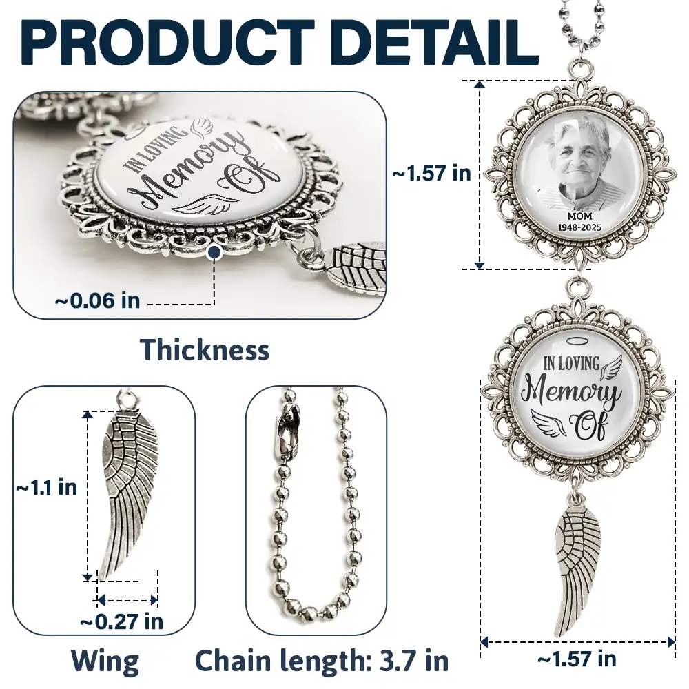 Custom Photo I Have An Angel Watching Over Me - Personalized Photo Pendant Charm - Image 6