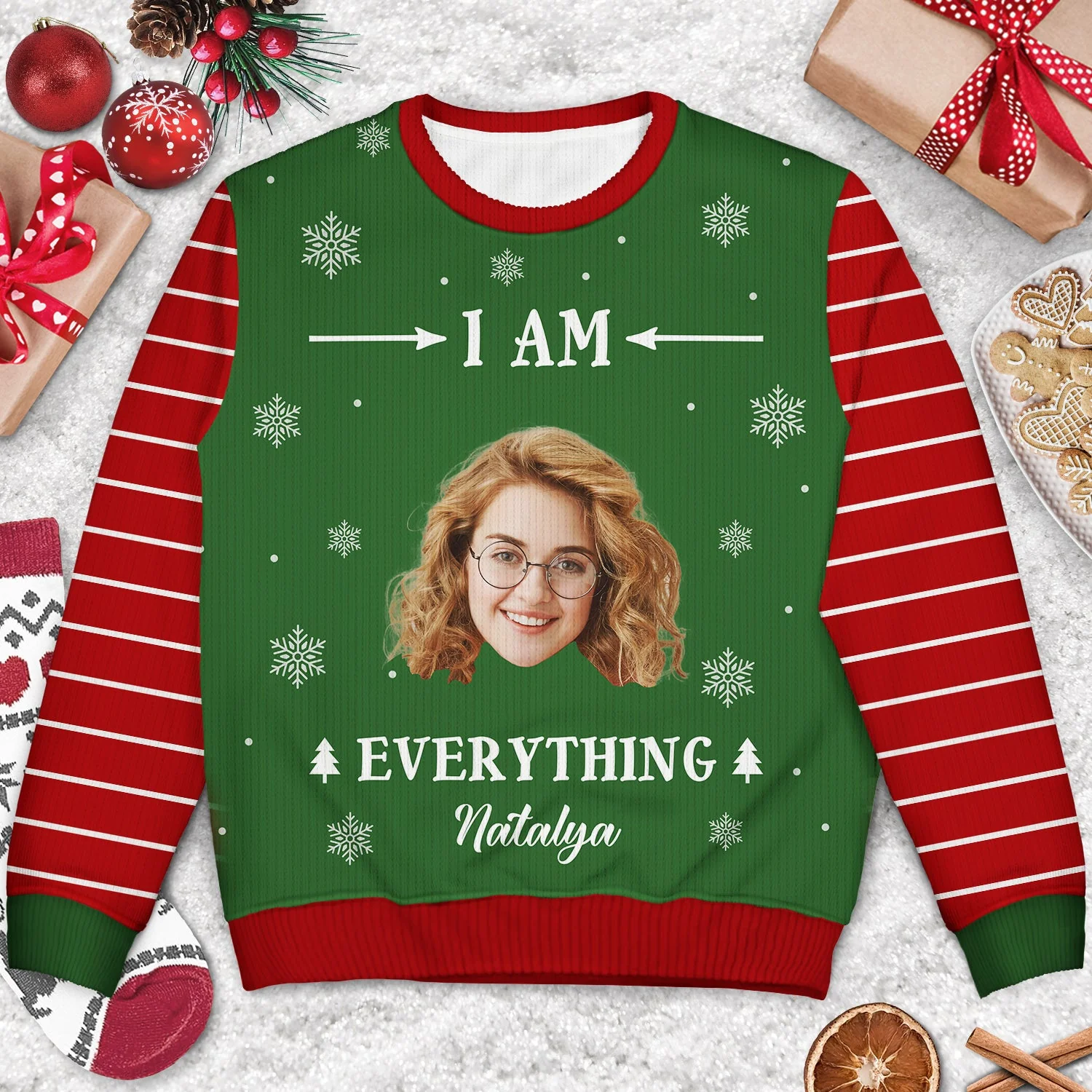 Custom Photo I Have Everything I Want - Christmas Gift For Couples - Personalized Unisex Ugly Sweater - Image 4