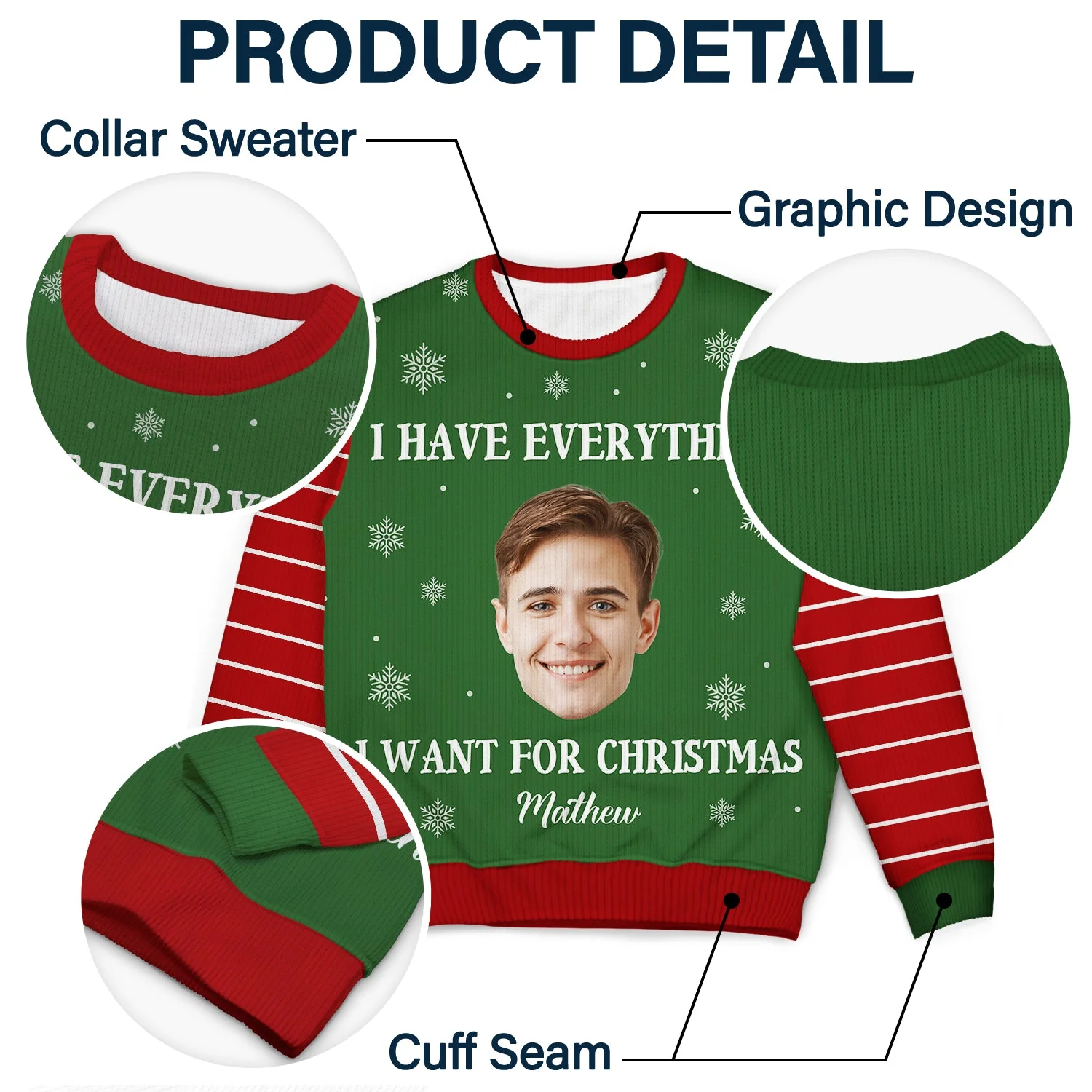 Custom Photo I Have Everything I Want - Christmas Gift For Couples - Personalized Unisex Ugly Sweater - Image 7