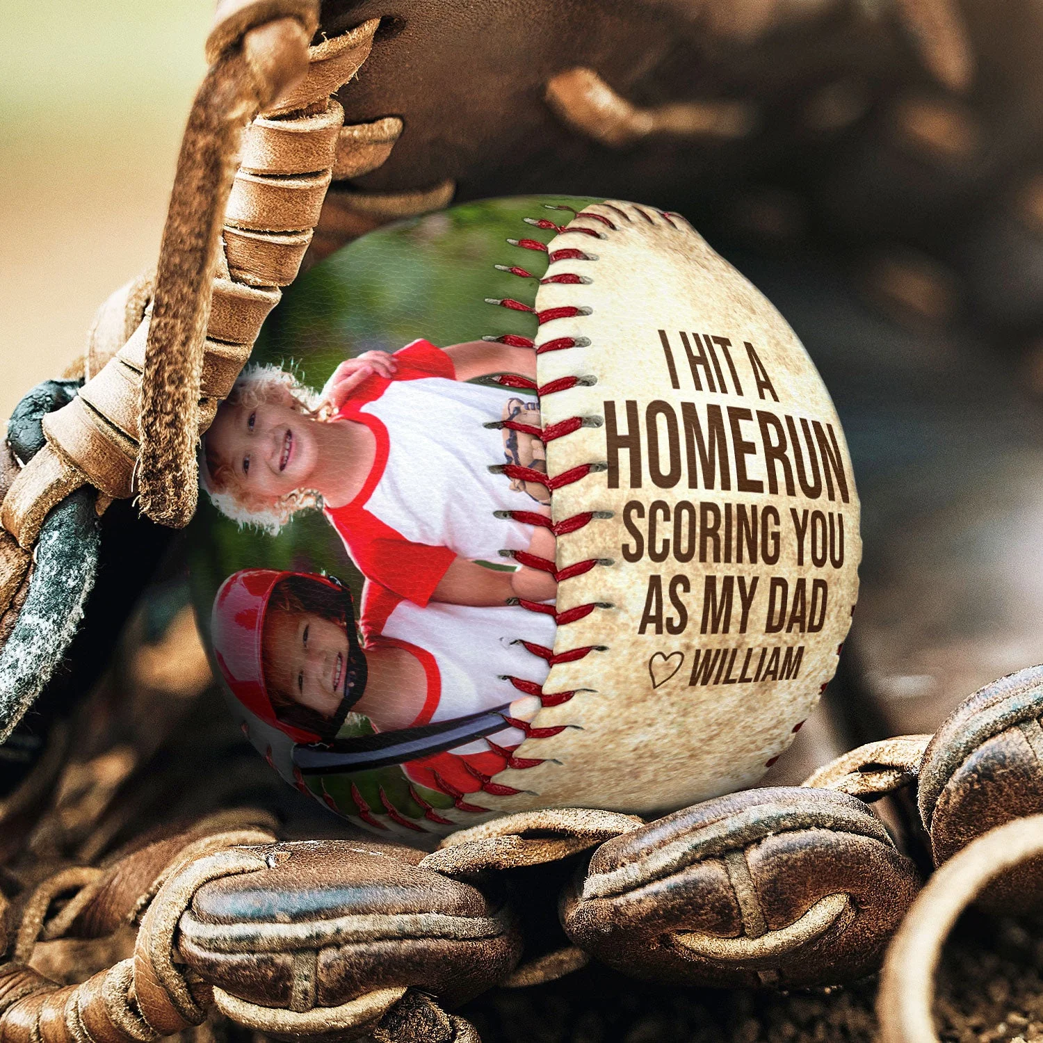Custom Photo I Hit A Homerun - Gift For Baseball Dad - Personalized Baseball, Softball - Image 4