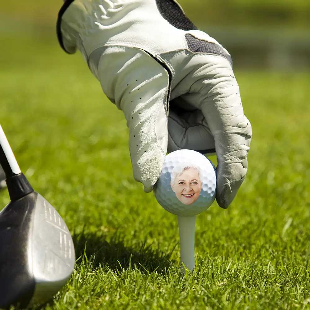 Custom Photo I Love It When My Wife Lets Me Go Golfing - Personalized Golf Ball - Image 6