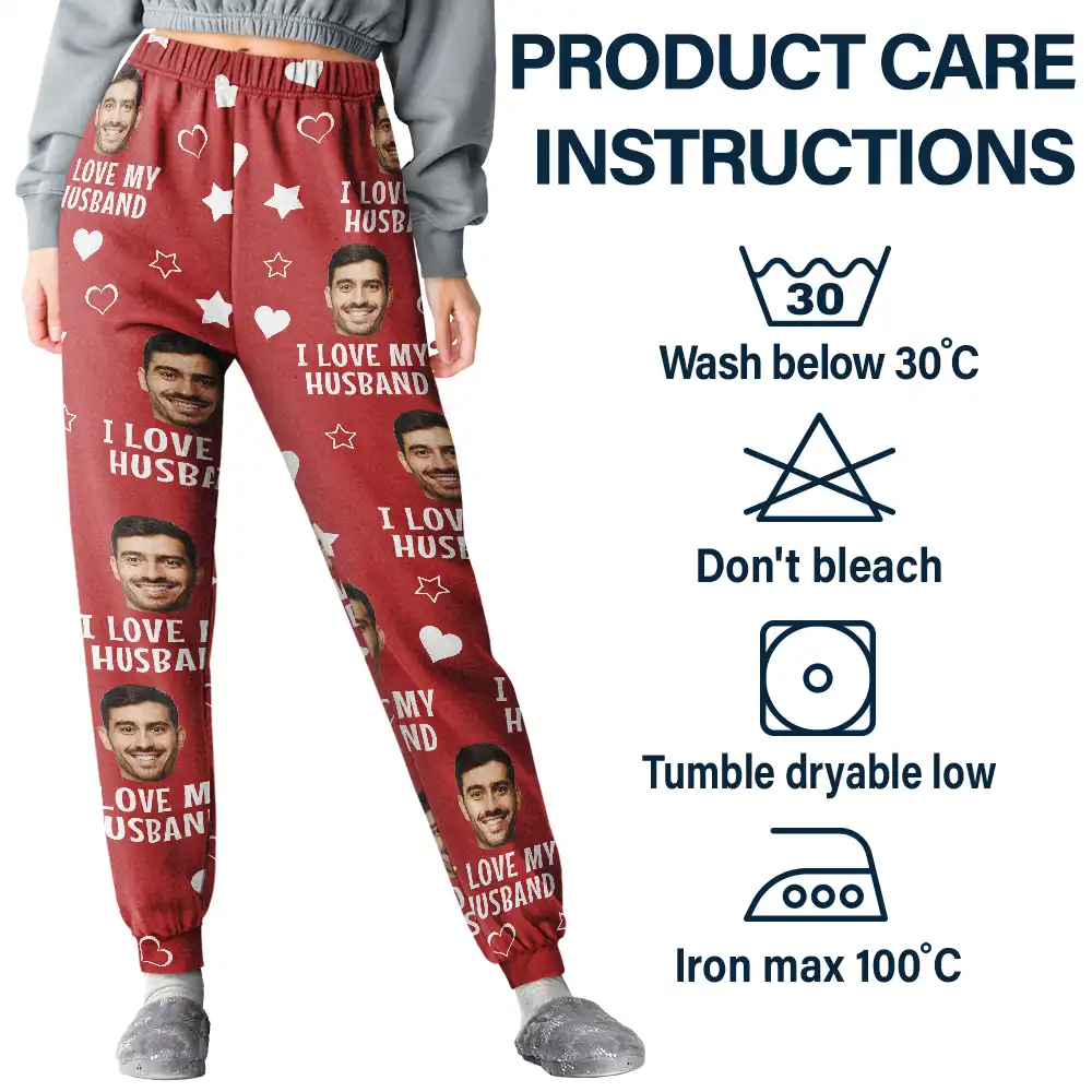 Custom Photo I Love My Family - Personalized Pajama Pants - Image 6