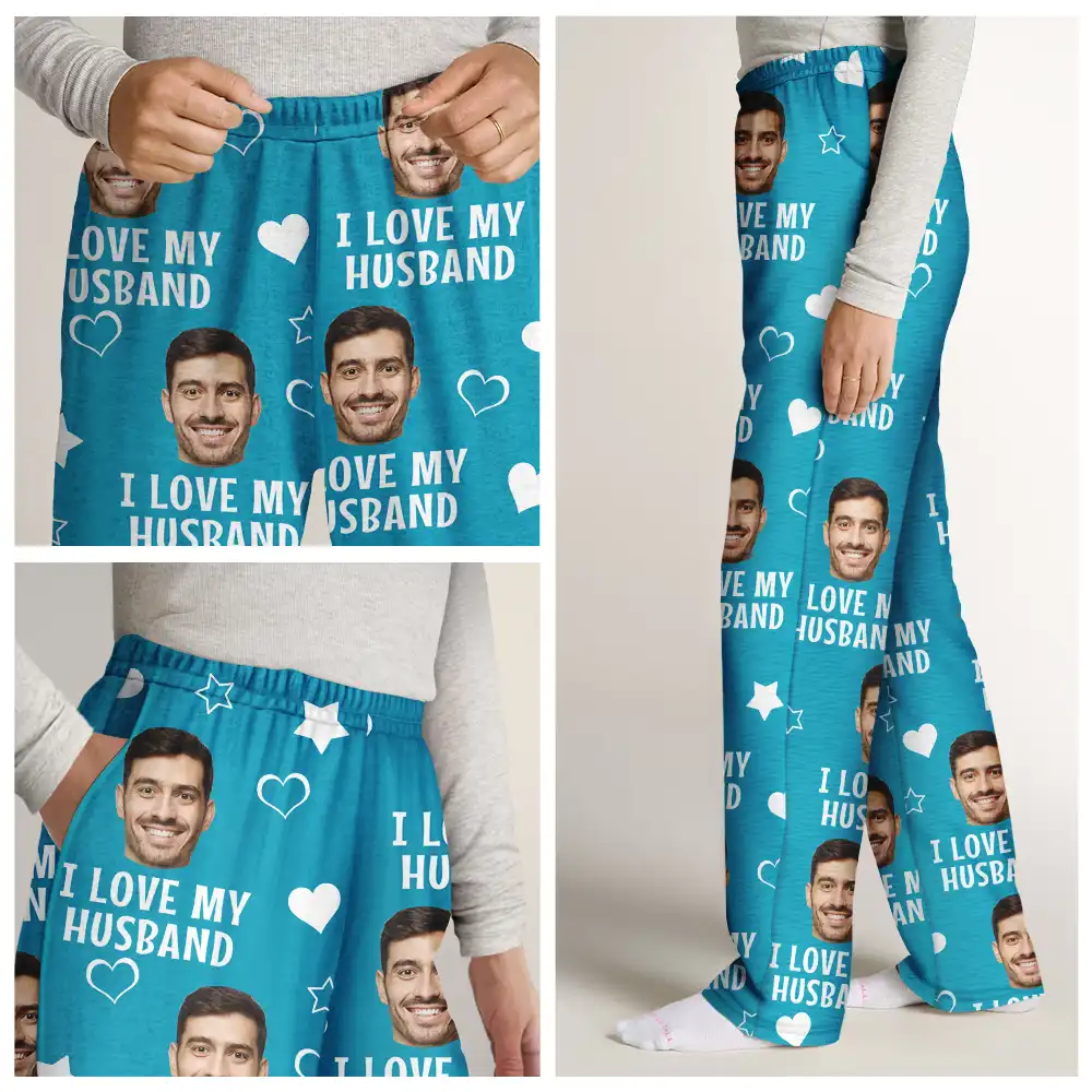 Custom Photo I Love My Family - Personalized Pajama Pants - Image 8