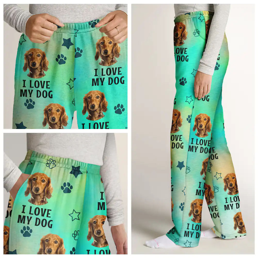 Custom Photo I Love My Fur Babies - Personalized Pajama Pants - Image 8
